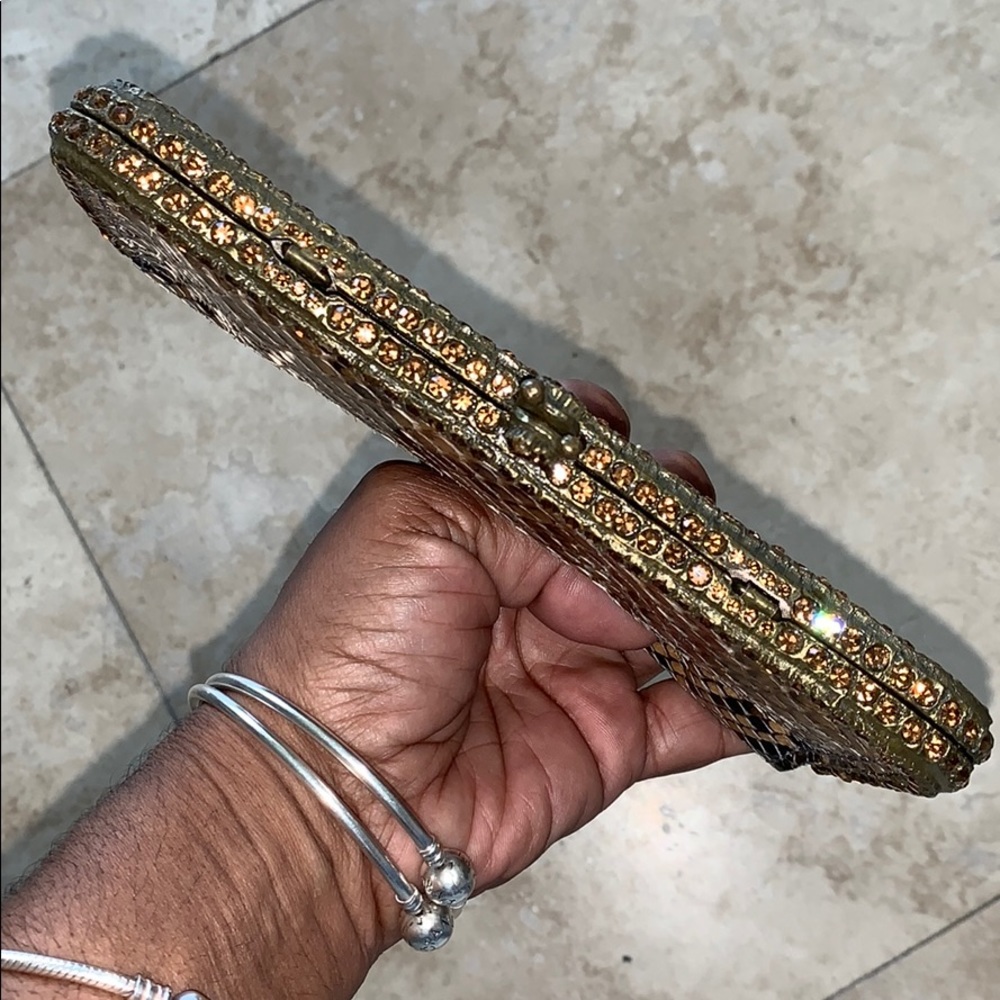 Clara Kasavina Crystal Stud Python Handbag/Clutch - image 5